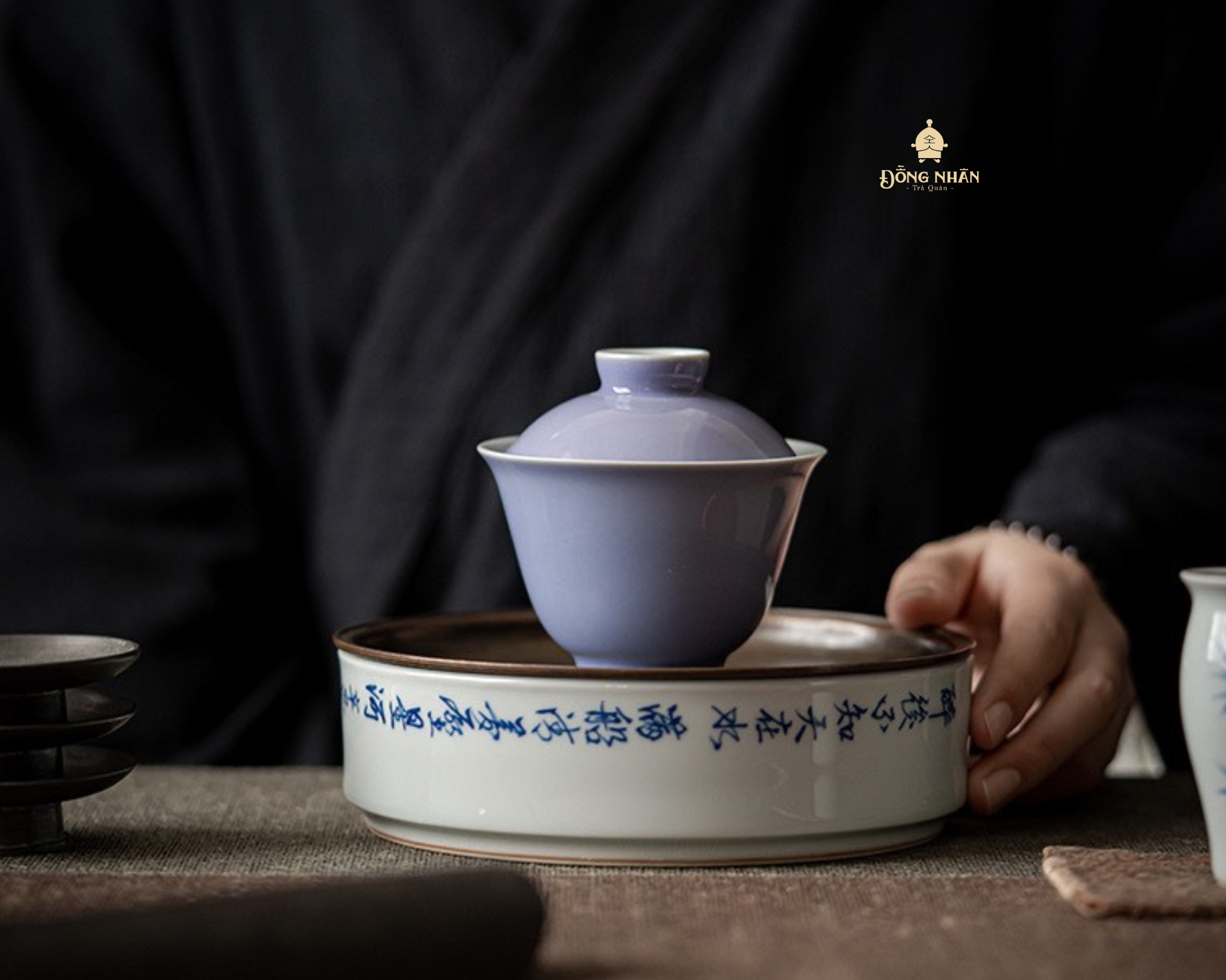 Bộ Chén Khải Cao Cấp - Màu Tím