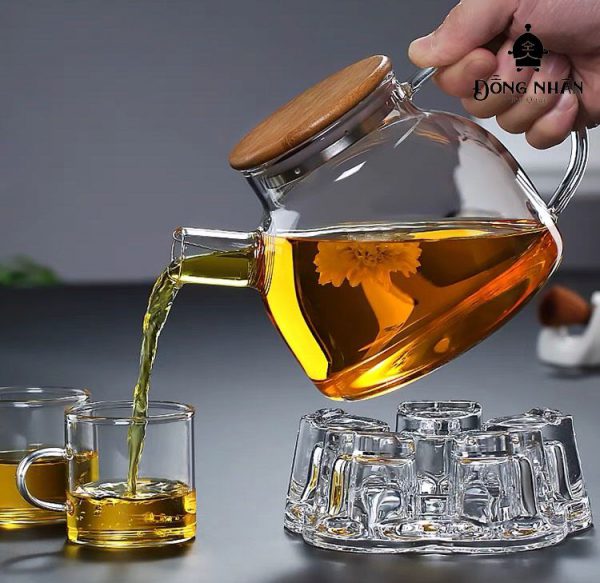 Bộ Ấm Chén Thủy Tinh